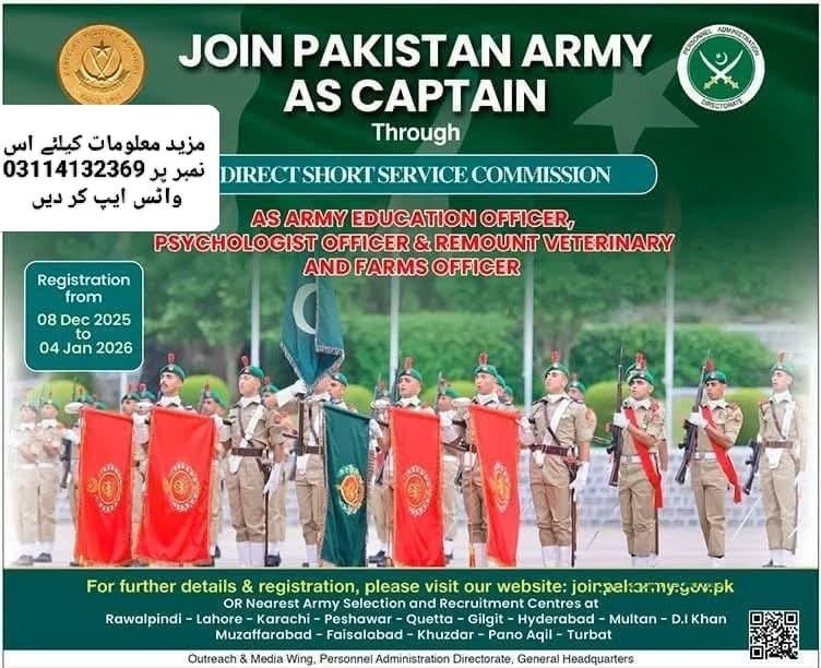 Pakistan Army Teachers Jobs 2025–26